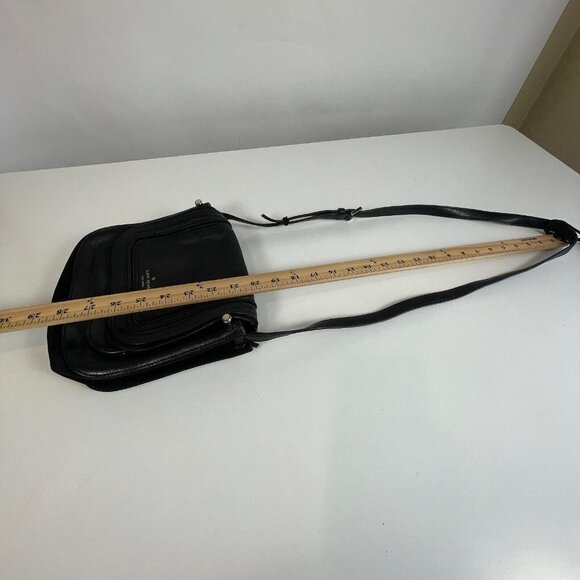 Kate Spade NY Womens Rianne Pratt Street Crossbody Flap Bag Purse Black M Pocket - Picture 15 of 15